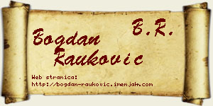 Bogdan Rauković vizit kartica